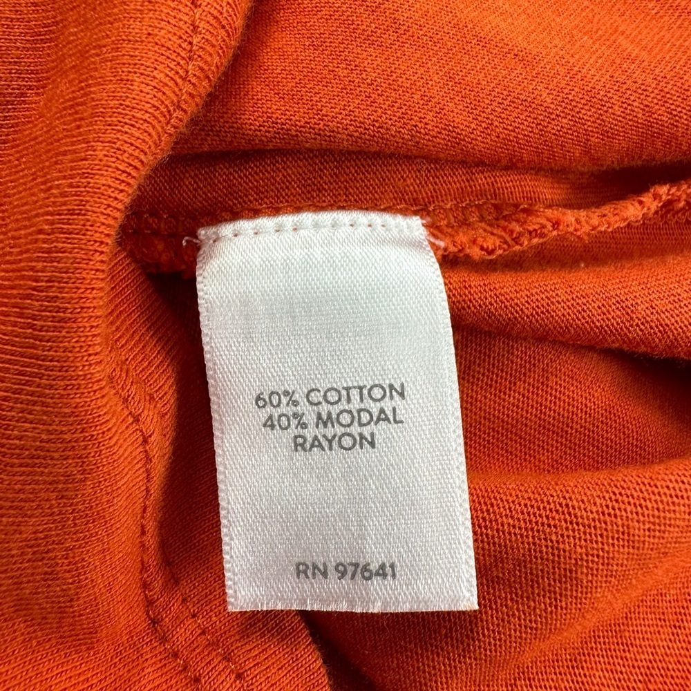 J. Jill Orange Short Sleeve Tunic Top Large Cotton - Picture 6 of 8